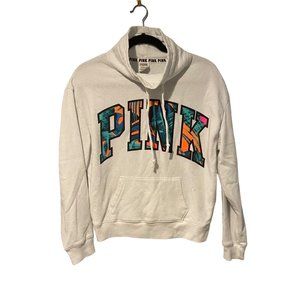 PINK Victoria's Secret white sweatshirt without hood size Small with logo